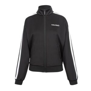 USA Pro Womens/Ladies Striped Track Top / Black